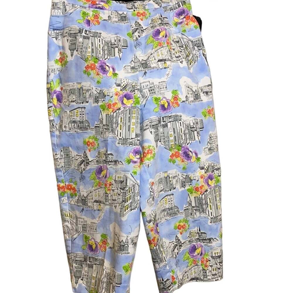Briggs Cityscapes Around the World, London, Paris Mid Rise Capris Petite Size 8P